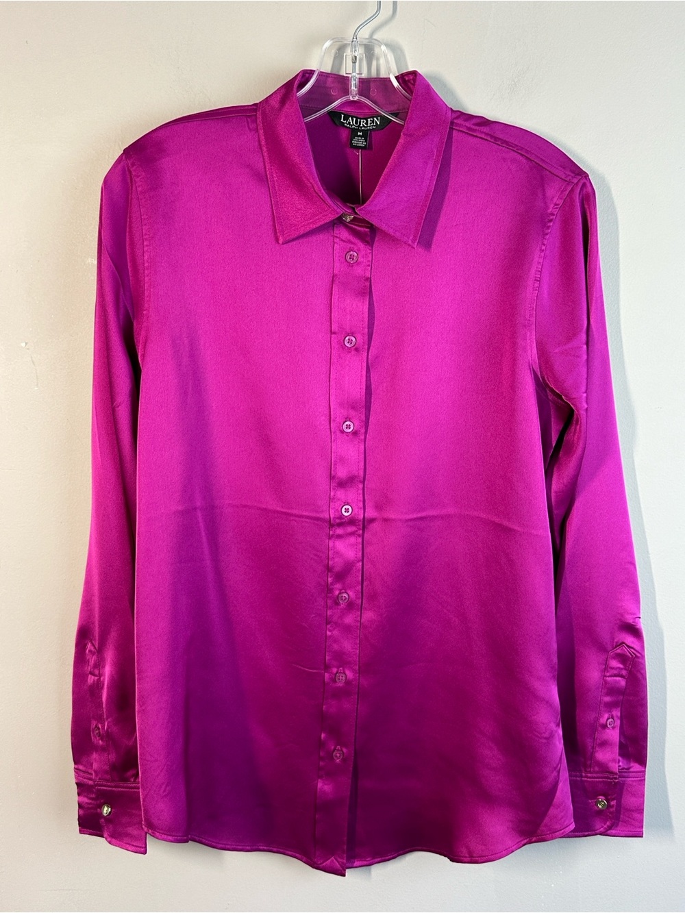 NWT Lauren Ralph Lauren Button Down Long Sleeve Shirt Size M